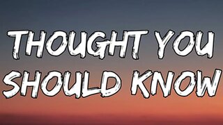 MORGAN WALLEN - THOUGHT YOU SHOULD KNOW (LYRICS) - RUMBLE