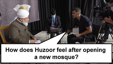 How does Huzoor feel after opening a new mosque?