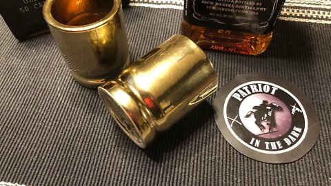 Old Southern Brass - 50 Caliber Shot Glasses - Man Cave Essentials * Made in USA * PITD