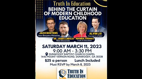 TRUTH IN EDUCATION / March 11, 2003 @ Dunwoody Baptist Church https://truthineducation.org/