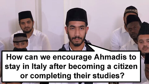 How can we encourage Ahmadis to stay in Italy after becoming a citizen or completing their studies?