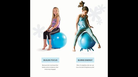 Gaiam Kids Stay-N-Play Children's Balance Ball - Flexible School Chair, Active Classroom Desk S...