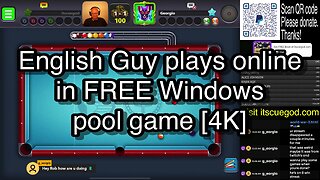 English Guy plays online in FREE Windows pool game [4K] 🎱🎱🎱 8 Ball Pool 🎱🎱🎱