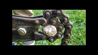 Breaking a Geode, white quartz with UFO's!