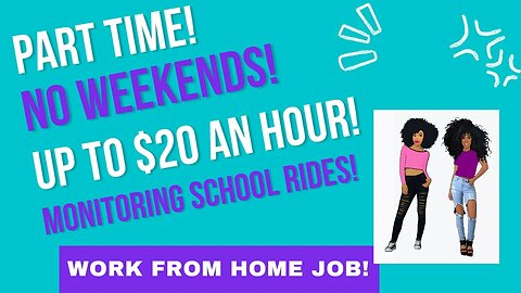 Part Time! Monitoring School Rides - Up To $20 An Hour Work From Home Job No Degree WFH Job