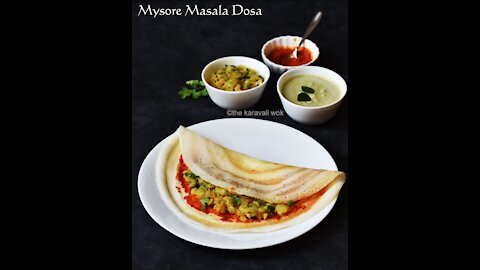 Lentils crepe with potato stuffing (MYSORE MASALA DOSA)