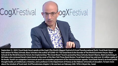 Yuval Noah Harari | "We Are Very Close to the Point We Will Have the First Religions In History Whose Mythology Was Created By A Non-Human Intelligence. Every Religion In History Imagined Its Holy Books Were Created By a Non-Human"