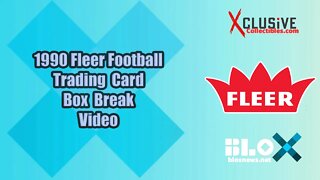 1990 Fleer Football Trading Card Preview & Box Break ~Lot's of Bo Jackson! | Xclusive Collectibles
