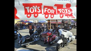 Biker Rally for the US Marine Corp. Tons Of Toys For Tots