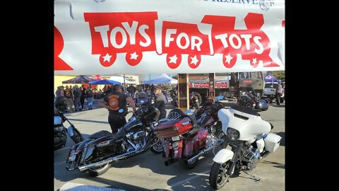 Biker Rally for the US Marine Corp. Tons Of Toys For Tots