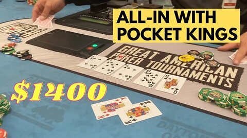 ALL IN WITH POCKET KINGS.... TWICE - Kyle Fischl Poker Vlog Ep 100