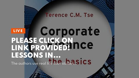 Please click on link provided! Lessons in Corporate Finance: A Case Studies Approach to Financi...
