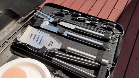 BBQ Grilling Accessories Set 16 PCS - We Test It out Actual User Review Video