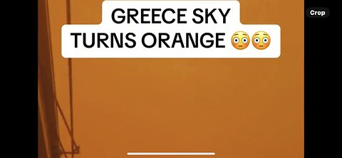 Greece Sky Turns Orange