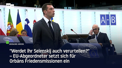 "Werdet ihr Selenskij auch verurteilen?" – EU-Abgeordneter für Orbáns Friedensmissionen