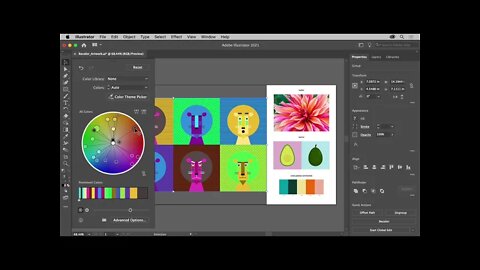 17. Change the color of artwork - How to recoloring artwork in a few steps using Recolor artwork.