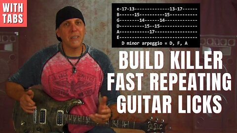 Build Killer repeated guitar licks using Scales Triads & Arpeggios: with TABS