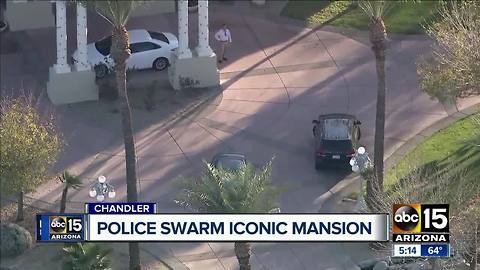 Mesa police swarm mansion in Chandler for warrant arrest