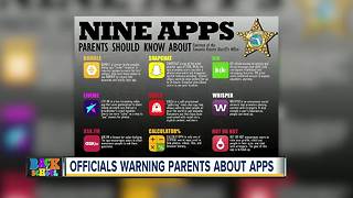 Officials warning parents about apps