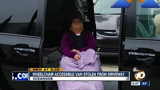 Wheelchair accessible van stolen from Oceanside driveway