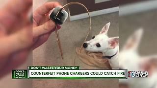 Counterfeit chargers could catch fire