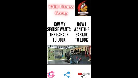 🔥How my spouse wants the garage to look v/s how I want 🔥#fitness🔥#wildfitnessgroup🔥#shorts🔥