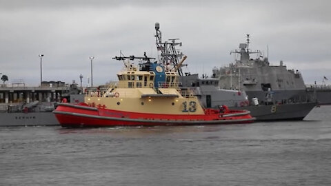 Cyclone-class patrol coastal ships departing Naval Station Mayport