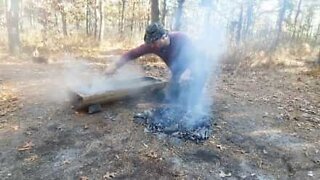 Boiling rock (almost) explodes into man's face