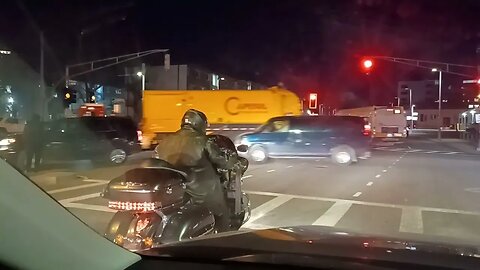motorcycle operator exercise in a little bit of road rage and his first amendment right