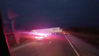 Tractor Trailer Jackknifed