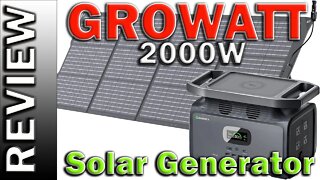 GROWATT Solar Generator Infinity 1500 2000W Portable Power Station with 200W Solar Panel