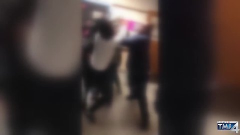 Massive fight at Milwaukee's Riverside High School captured on camera