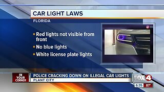 Police are cracking down on vehicle lights