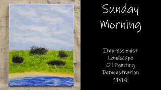 "Sunday Morning" Impressionist Landscape Oil Painting #forsale