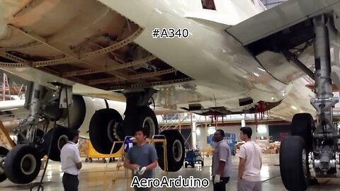 Watch Amazing Process of Hangar #A340 Landing Gear Swing #Aviation #Fly #AeroArduino