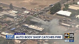 Fire destroys Glendale auto repair shop