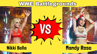 Cat Fight WWE Battlegrounds Nikki Bella Vs Mandy Rose Cat Fight