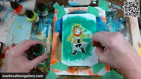 One Minute Leprechaun (sped up painting with music)