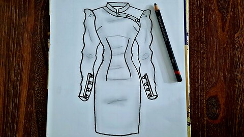 Easy Drawing / Dress drawing easy " dress design sketch