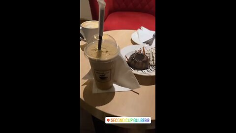 Cold coffee with brownie