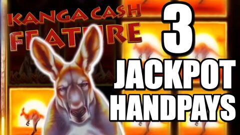 INSANE 3 JACKPOTS + A MASSIVE WIN PLAYING KANGA CASH SLOT MACHINE