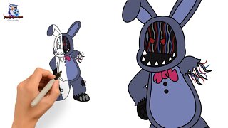 How to Draw Withered Bonnie Five Nights at Freddy's - Art Tutorial