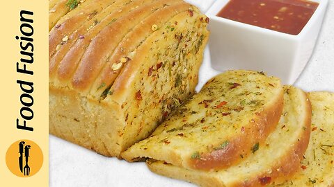 Garlic Herb pull apart bread recipe by Food Fussion