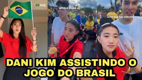 DANI KIM ASSISTINDO O JOGO DO BRASIL COPA DO MUNDO