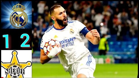 Real Madrid 1-2 Sheriff Tiraspol Extended highlights & All Goal 2021.!