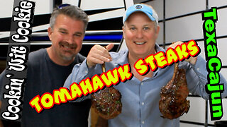 Texas Tomahawk Steaks - Dry Brined w/ smoked sea salt, Smoked & Seared on Flattop