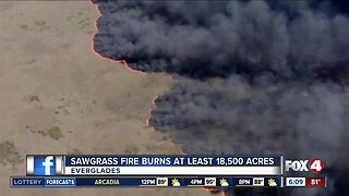 Sawgrass Fire in Everglades burns 18,000 acres