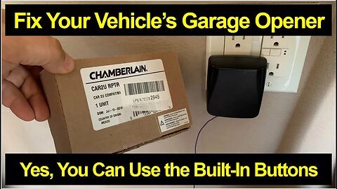 ✅ Fix Your Vehicle’s Built-In Garage Door Opener Buttons! CAR2U is Different than HomeLink!