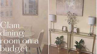 Glam dining room on a budget!