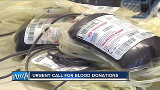 Cold weather has caused a blood shortage